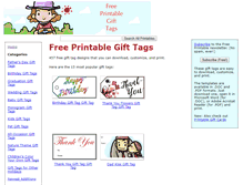 Tablet Screenshot of freeprintablegifttags.net